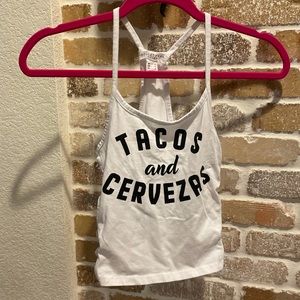 White shirt with cut outs on the sides
